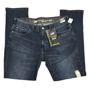 Lee Jeans Mens Size 36 x 32 Straight Taper Extreme Motion MVP Executive Wash New